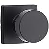 Kwikset Pismo Passage Door Knob, Non-Locking Stylish Door Handle for Interior Hallway and Closet Doors, Featuring Microban Product Protection, in Matte Black