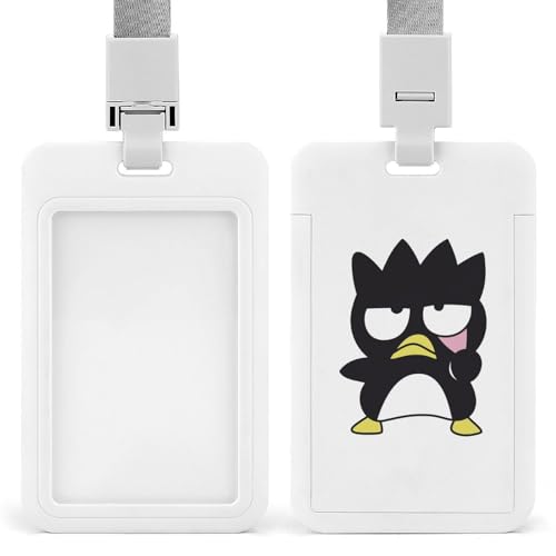 IDカードホルダー バッドばつ丸 社員証ケース 吊り下げ名札 おしゃれ IDカードケース 縦型 ネームホルダー 定期入れ 首掛け 名札ホルダー 通学 通勤 学生証 キャラクター 贈り物