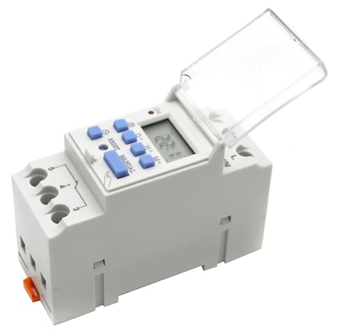 Minuterie numérique programmable hebdomadaire rail Din 230V