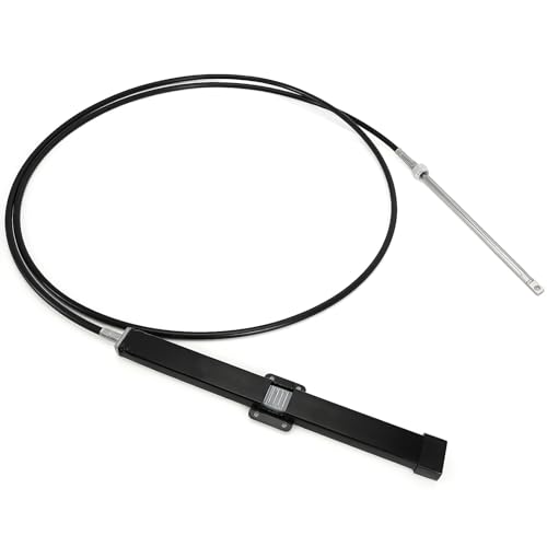 FQRANBO SSC13415 15FT Mechanical Rack & Pinion Steering Cable, Back Mount Rack Single Cable Compatible with Seastar SH5210P, SH5230P, SB39526P, SB39544P (NFB), Fits for SS14115 SS15115