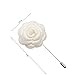 4.5cm TINY ROSE Flower Pin Brooch By NhanDo Handmade – Flower Brooch Pin for Women and Men, valentines day gifts, Handmade Gift For Her, Gift for Mother Day, Gift For Teacher Day (Off-white)