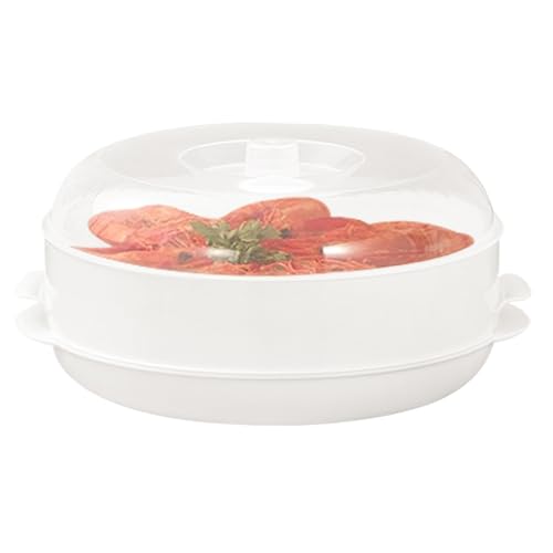 Generisch Vaporizador para microondas, cuenco apilable multifuncional | - y vaporizador de pescado,para el hogar para el almuerzo, cocina, calentamiento y preparación de cocina