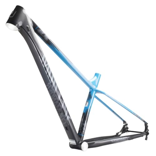 QHIYRZE Mountain Bikes Frame 29er Hardtail Mountain Bikes Frame Thru Axle 12x142mm Disc Brake Frame XC Aluminum Alloy Racing Frame S/M/L Internal Routing (Color : Blue, Size : M/Medium)