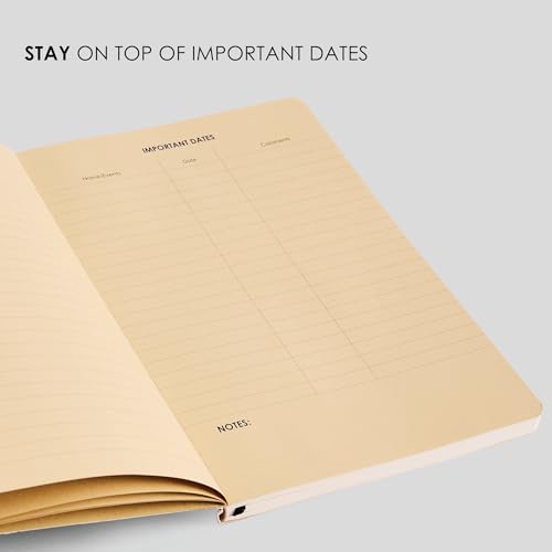 Image of myPAPERCLIP 12 Weeks Productivity Journal | A5 Size, 200 Pages, 80 GSM | Daily log, Goals for the day, Reminders | Bookmark, Elastic closure, Section thread-bound (Black)