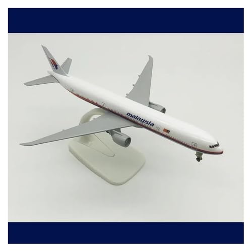 Modelo Boeing 777 Malasia en metal fundido de 20 cm con tren de aterrizaje 2