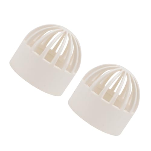 LEDMOMO 2個 PVC通気性キャップ シーフードプール 水槽透過性ネット 魚介類の池透過性ネット フィルター透過カバー 頑丈な透過カバー 魚のいる池のストレーナーカバー 塩ビ 白い