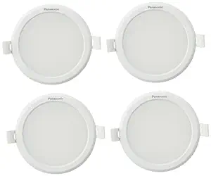 Panasonic 10W LED Square PC Downlight for Ceiling | Round LED PC Surface Downlighter Ceiling Light for Home & Hall (Cool White, PDLM01107R2, Pack of 4)
