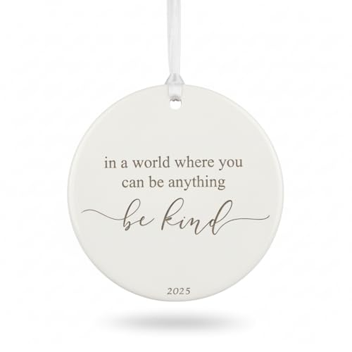 in a World Where You can be Anything be Kind - Teacher Autism be a Good Human Ornament 2025