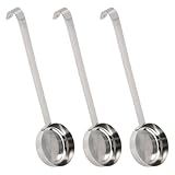 Veemoon 3 Stück Pizzasaucenlöffel aus Edelstahl Flacher Soßenlöffel Kleiner Saucenstreichlöffel für Küche und Restaurant Glatte Oberfläche Spülmaschinengeeignet