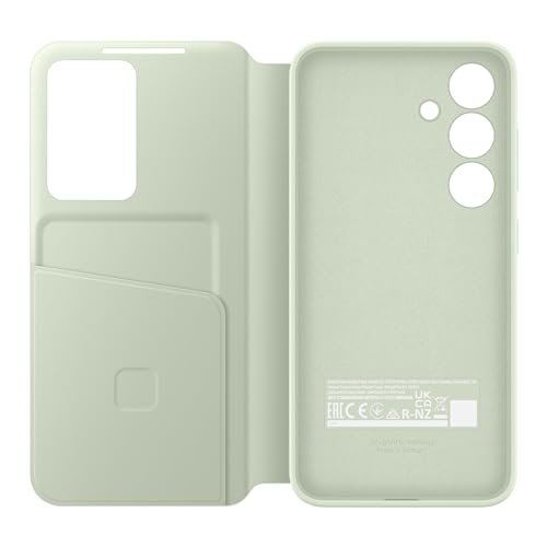 Image of Samsung Galaxy S24 S-View Wallet Phone Case, Protective Cover with Smart Small Screen View, Finger Tap Control, Slim Design, Card Holder Pocket, US Version, EF-ZS921CGEGUS, Light Green