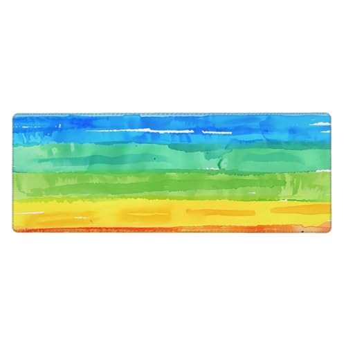 Tapis de souris aquarelle 80x30 cm en caoutchouc pour bureau