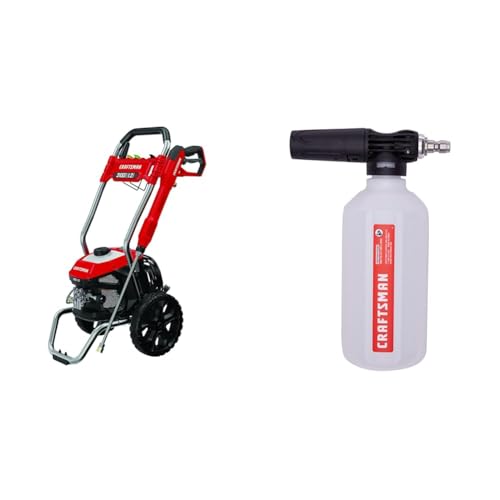 CRAFTSMAN Electric Pressure Washer, 2100-PSI, Corded (CMEPW2100) + High Pressure Washer Soap Applicator (CMZPWHPSB200)