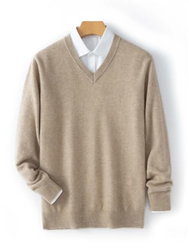 Men Classic Wool Sweater V-Neck Basic Pullover Autumn Winter Warm Lightweight Knit Tops2