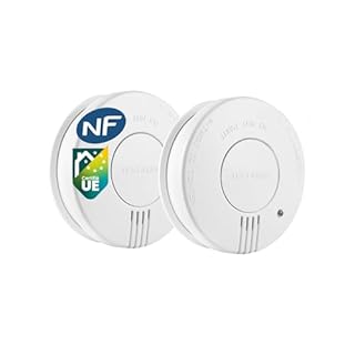 Smartwares Lot de 2 détecteurs de fumée FSM-11517 - NF - Capteurs optiques 10 Ans - Piles 5 Ans remplaçables