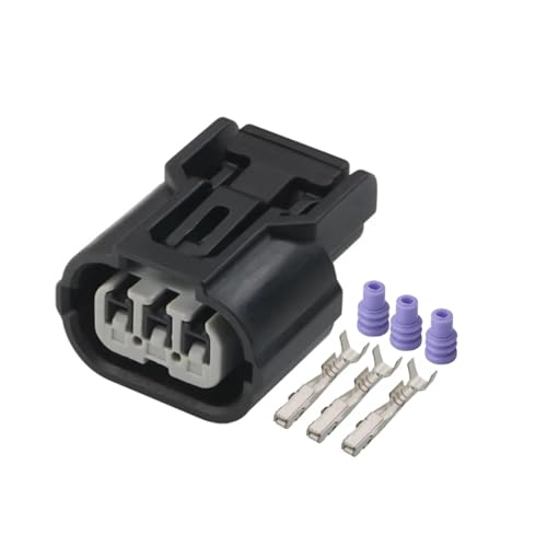 Conector de Bobina de Encendido Compatible con Civic y CR-V 6188-4739 6189-0887. Conector de automóvil Impermeable de 3 Pines. Enchufe de Bobina de Encendido para luz. 1 Macho (1 Hembra).