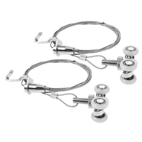 Sosoport Système Suspendre pour Tableaux en Acier Inoxydable Câble Réglable de 2 Mètres Crochet Métallique Robuste Kit Suspendre pour Cadres Photo et Miroirs Solide pour Usage