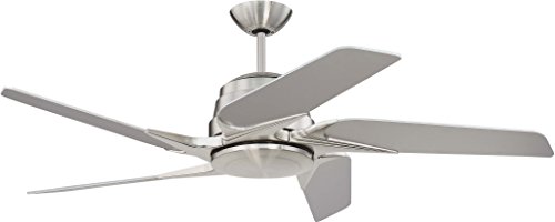 Super Cheap 🛒 Craftmade Ceiling Fan With Dimmable LED Light and Remote SOE54BNK5 Solo 54 Inch, Brushed Nickel