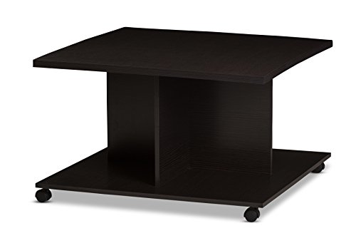 Baxton Studio Elstra Coffee Table, Wenge Dark Brown
