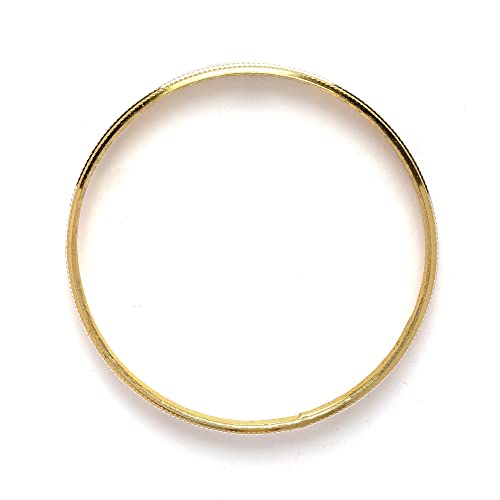 Set of 4 Silver Line 2.4 Plated Dual Toned Classic Bangles