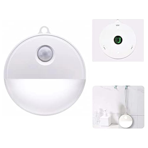 Motion Sensor Lights Indoor, Battery Operated Magnetic Night Lights, Stick On Battery Lights, LED Wardrobe Lights, Stair Lights, Battery Operated Sensor Lights Indoors for Cupboard, Bathroom, Bedroom Cover