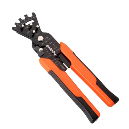 Kqcibz 5-In-1 Stripping Pliers Multifunctional Wire Bending Pliers Electrician Bending Tool Stripping Artifact Electrical Box Black+Orange