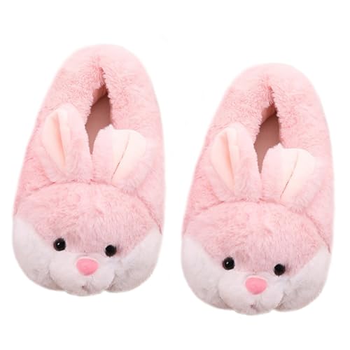 HANDKEI Women Fuzzy Bunny Slippers (9-10 Pink numeric_9)