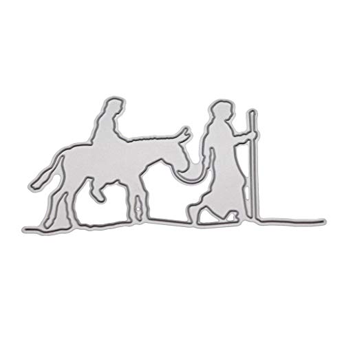 Ycncixwd - Plantilla de metal para recortar caballos de caballo, álbum de recortes, tarjeta de papel