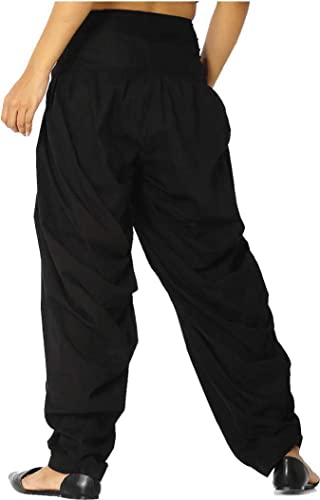 woman's plain cotton patiala salwar combo of 2 (free size) patiala || patiyala || patiala pants || cotton patiala || patiala combo (multicolour)