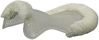 Acavallo Gelpad Therapeutic 1/2 - Poni con borde de piel de cordero, color transparente/blanco