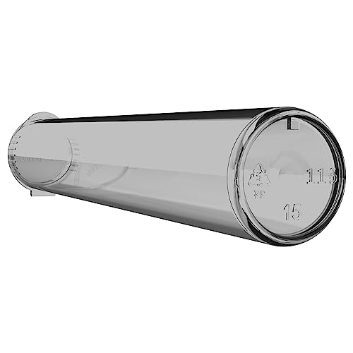Image of Dragon Chewer 116mm CR Plastic Packaging Pop Top Tubes - Child Resistant Travel Holder Vial Containers - 500 qty (Smoke)