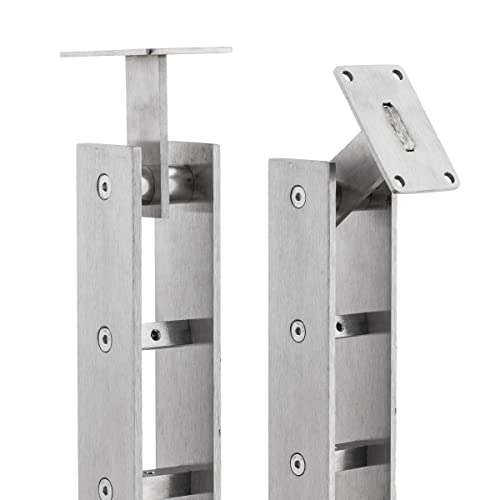 Aotree 4 Pack Cable Railing Post Adjustable Angle 36"X2"X2" Stainless Steel Brushed Posts Wood Concrete Surface Mount Deck Balustrade Invisible #TOP2