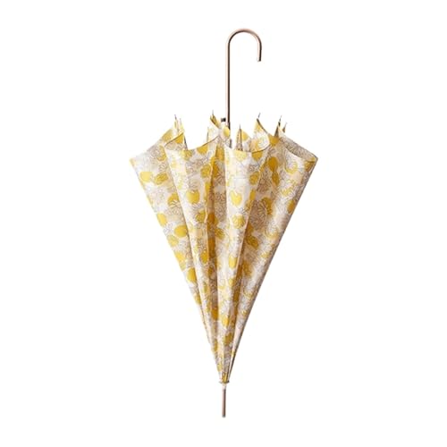 Parapluie canne pour femme 8 baleines résistant à la pluie et au soleil avec poignée en J