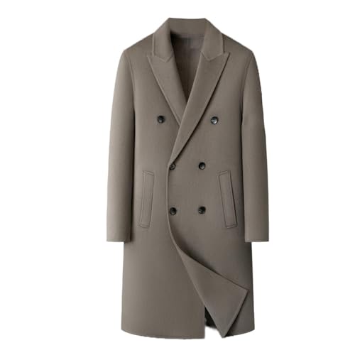 Manteau en laine homme style coréen pour l'automne-hiver veste longue décontractée sans plis