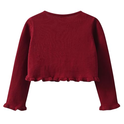 Kids Girls Long Sleeve Cardigan Bolero Shrug Summer Fall Dress Cover Up for Wedding Party Birthday2