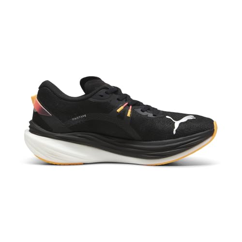 PUMA PUMA Men's Deviate Nitro 3 Running Shoes, Puma Black/Sun Stream, 9.5 M US