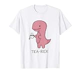 Tea rex T shirt Dinosaur Cartoon Lover Funny Cute Dino T-Shirt