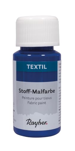 Rayher Textil Fabric Paint, Acrylic Paint, 50 ml, Azure Blue, 35062374
