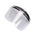 Clear 3-Snap Flip Up Full Shield Visor Universal Motorcycle Open Face Helmet Anti Fog-Coating UV Protection