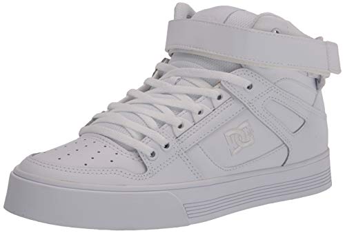 DC Women s Pure HIGH-TOP V Skate Shoe, White White, 11 M US