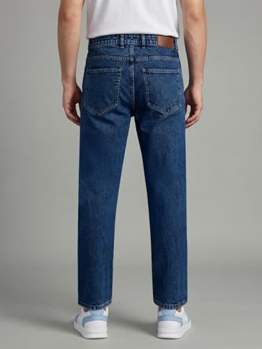Image of Urbano Fashion Men's Relaxed Fit Washed Denim Jeans Non-Stretchable