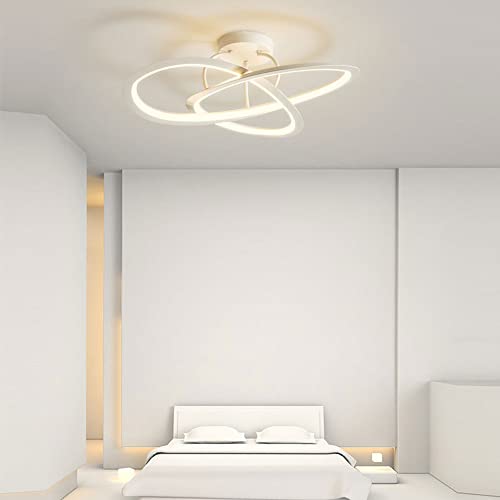 Plafonnier LED moderne fleur en spirale à intensité variable avec télécommande HJLJKG - 4