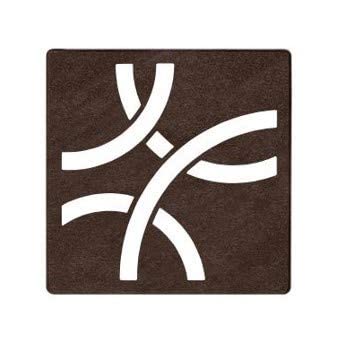 Schluter Kerdi 4 Inch Square Stainless Steel Grate - Curve Design in Bronze