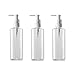 Lot de 3 flacons à pompe vides rechargeables en plastique transparent de 100 ml pour maquillage, lotion, shampooing, transparent, 150ml/5oz, Tendance