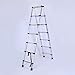 A-Type Telescopic Ladder, Aluminum Extension Stairs, Outdoor Tool Ladder with Anti-Slip Device(5M/16.40ft)