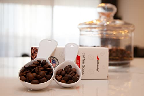 Pikanty - Plastic Coffee Scoops (15Ml & 30Ml) Set Of 2 | Made In Usa (White) #TOP4