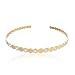 Produktbild Joeyan Armreifen Offen Dünne Wellenförmige Beschaffenheit Strass Inlaid 14K Gold Elegant Frau Armband, Gold