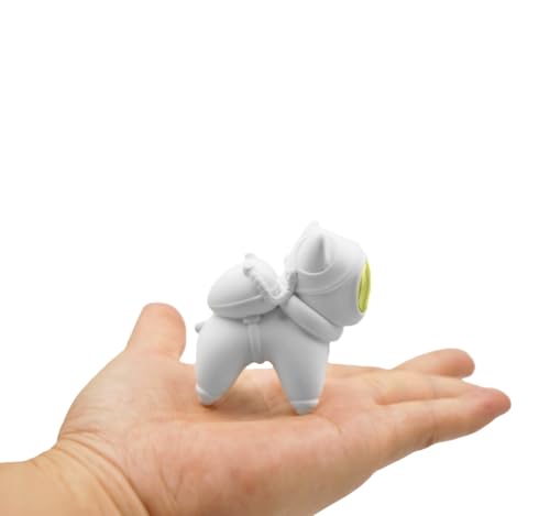 Mini Estatua Gato Espacial Blanco 2.26x1.28x2.31 in miniatura 4