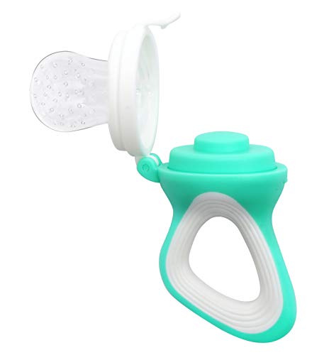 Image of 1st Step BPA Free Silicone Fruit and Food Nibbler and Feeder (Mint Green)