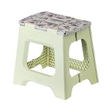 Vigar Compatto Sgabello Pieghevole per Adulti, 32 cm, Sgabello Pieghevole Portatile Antiscivolo per Casa, Cucina, Bagno, Campeggio, Doccia, Supporta fino a 150 kg, Verde Florganic on Top