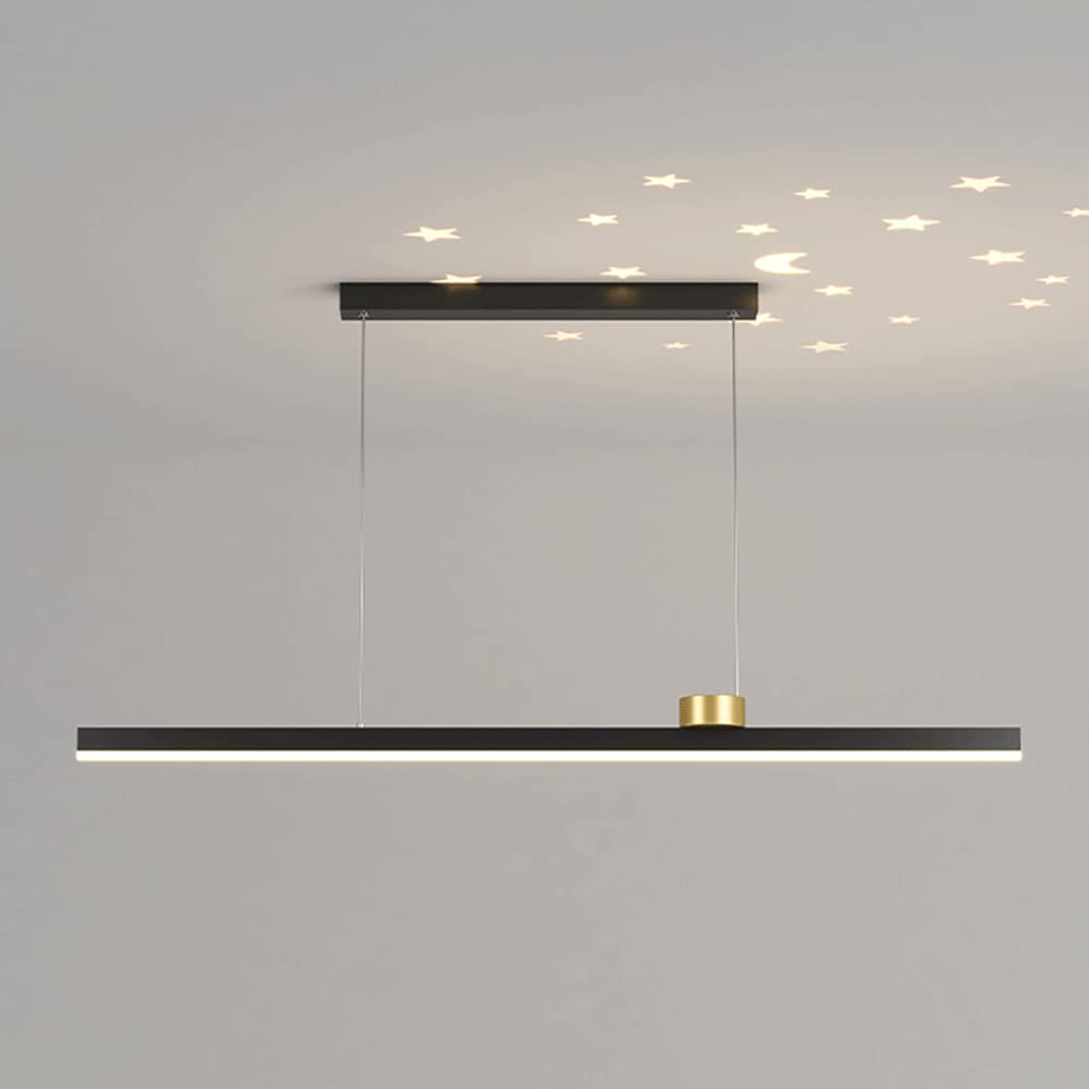 Luminaire suspendu à bande métallique avec éclairage LED au design minimaliste